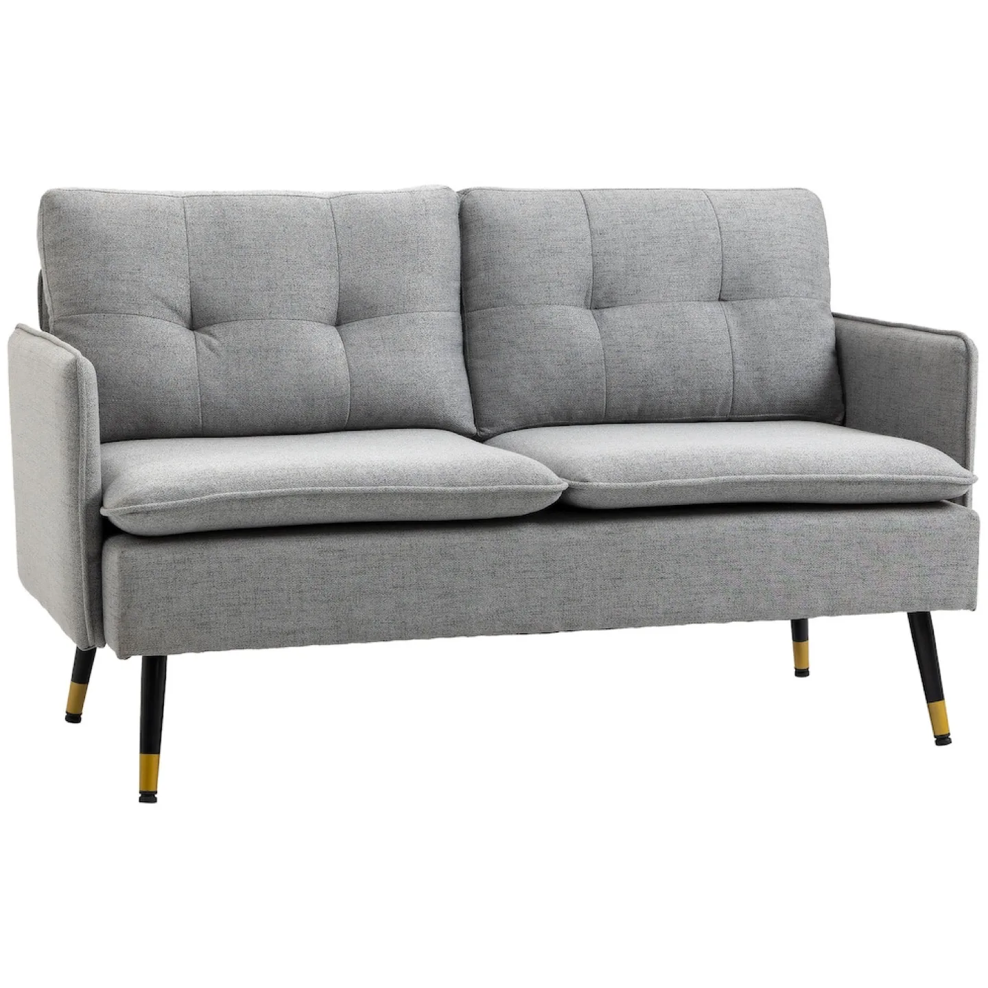 55″ Grey Loveseat Sofa – Very Good Condition thumbnail