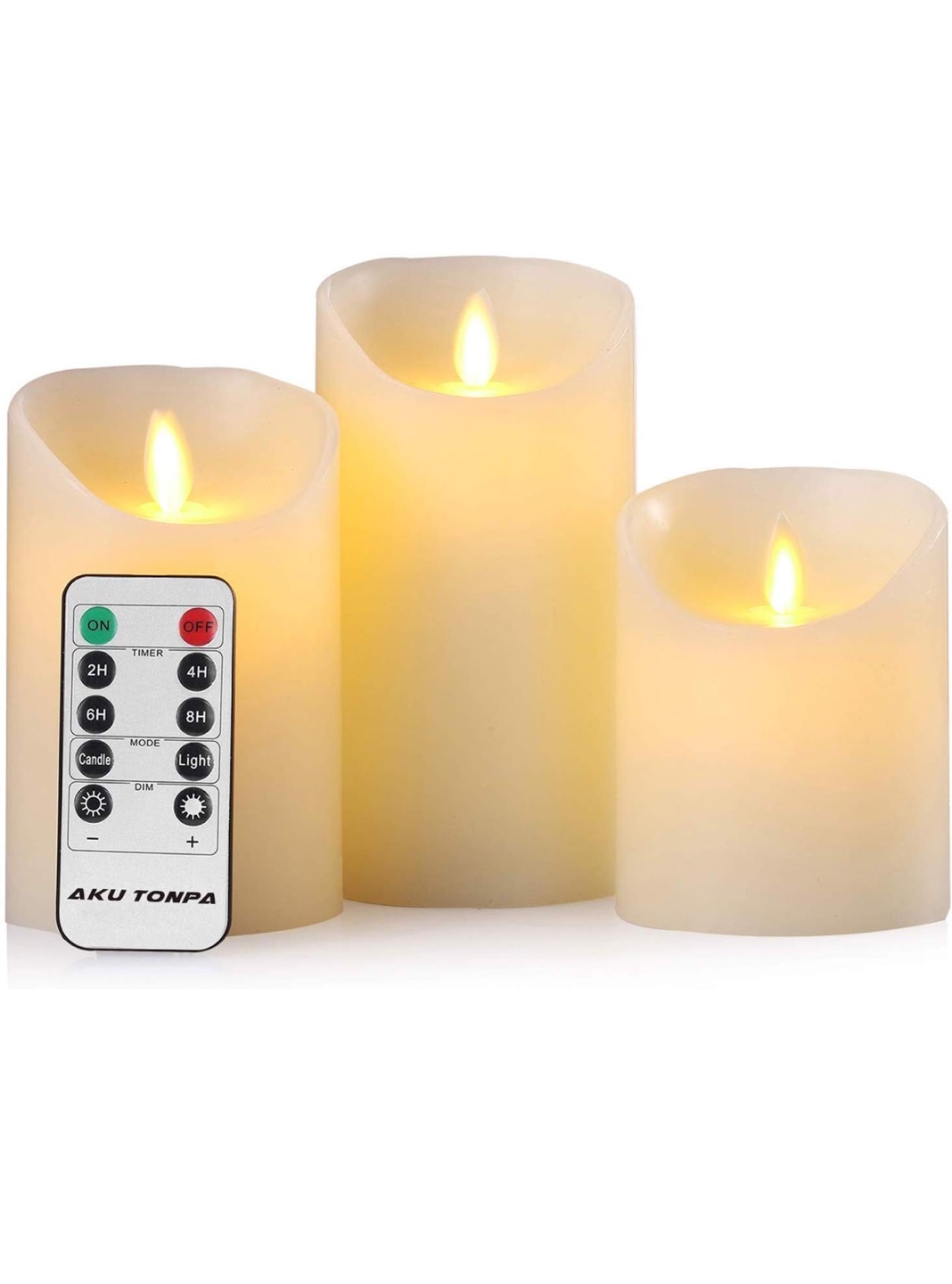 3PK Flameless LED Candles w/ Remote - photo 2