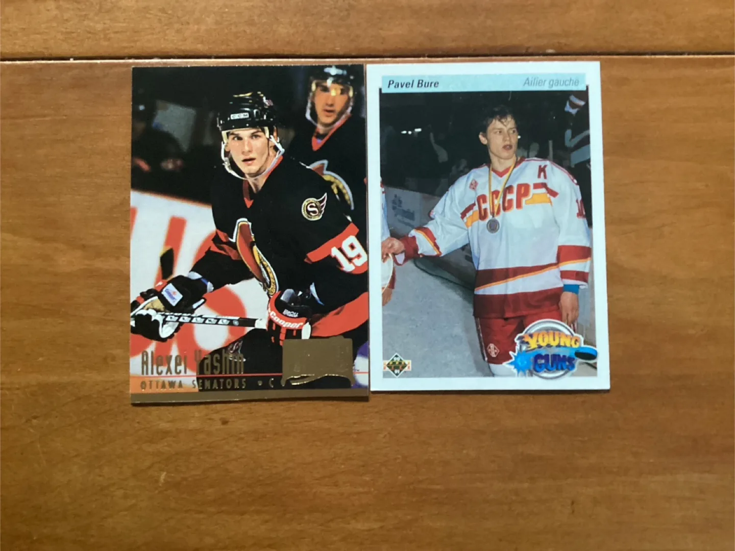 1990-91 PAVEL BURE RC #526 & 1994-95 ALEXEI YASHIN RC #152 thumbnail