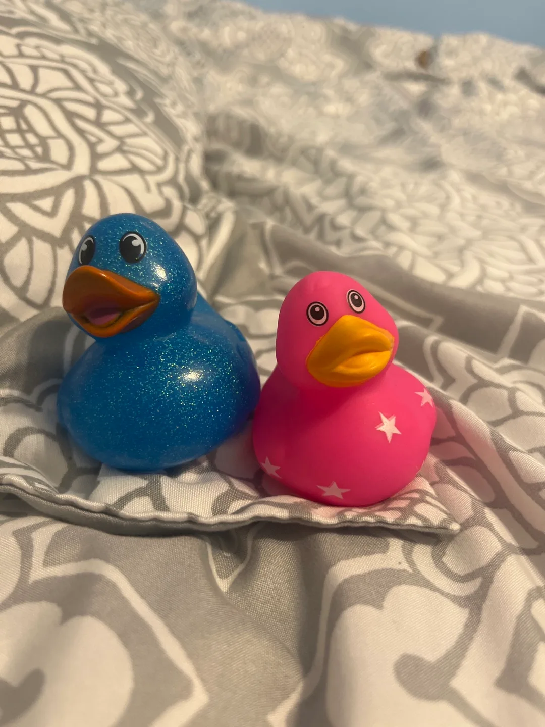 Two Rubber Ducks - Blue  & Pink thumbnail