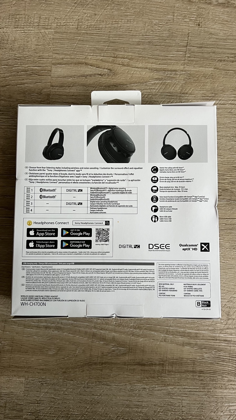 Sony WH-CH700N Wireless Noise Cancelling Headphones - Black - photo 4