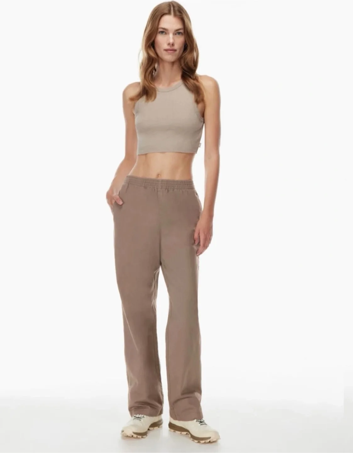 Aritzia TNA OLIVE LEAF GREEN Christie Pant thumbnail