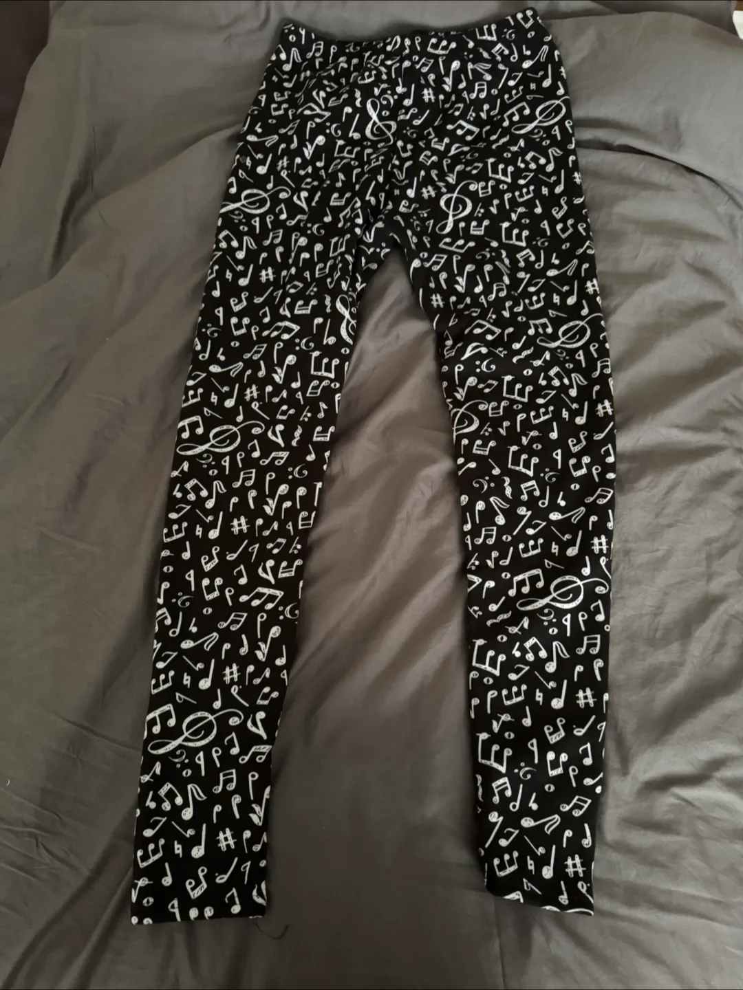 Just Cozy Music Note Leggings M/L 🧡 thumbnail