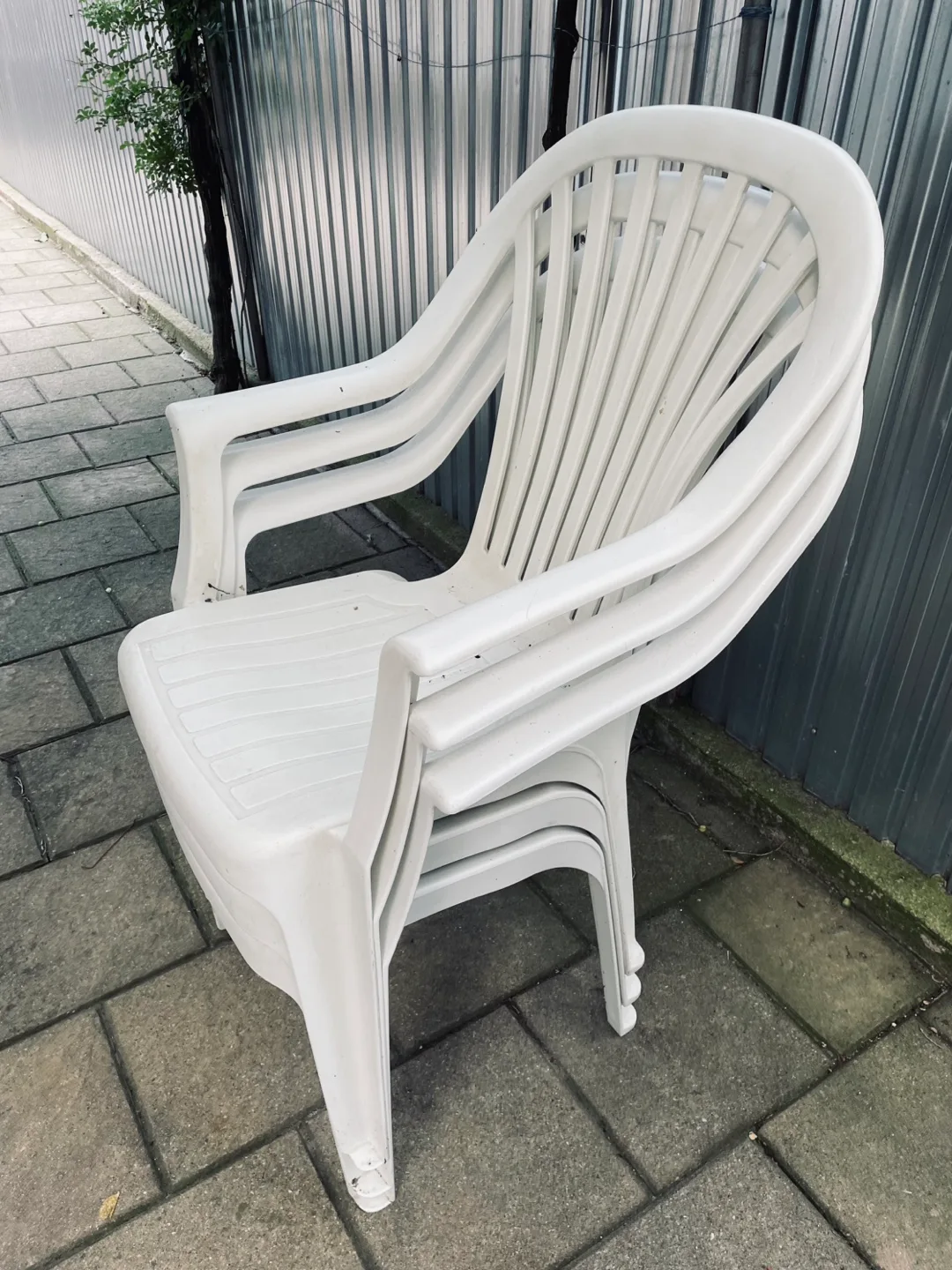 White Plastic Stacking Chairs thumbnail