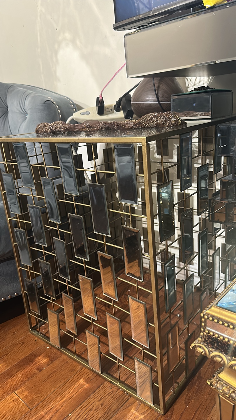 Accent Table with Geometric Design