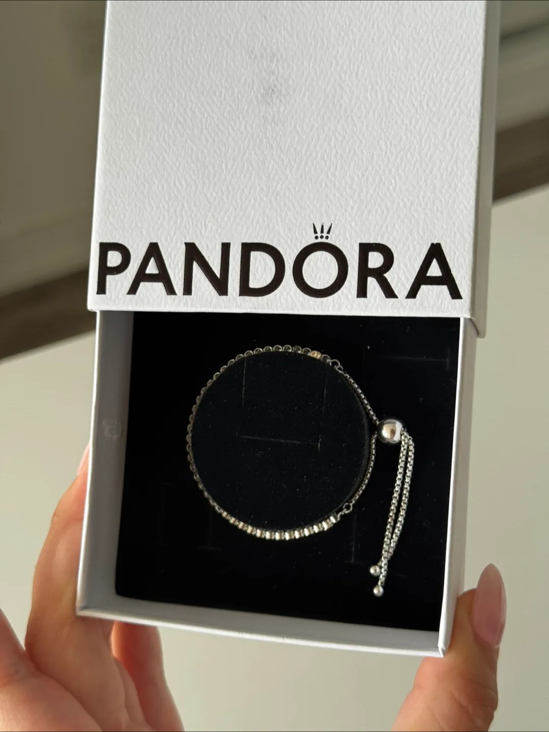 Pandora Sparkling Silver Tennis Bracelet with box thumbnail