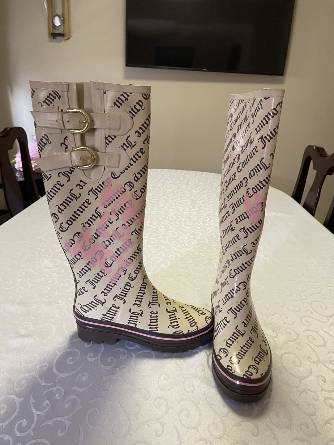 Juicy Couture Rain Boots, Size 7