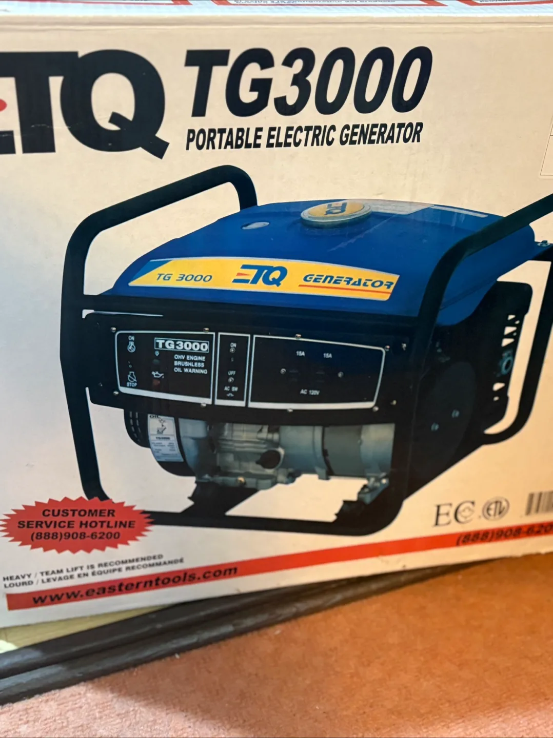 ETQ TG3000 Portable Electric Generator thumbnail