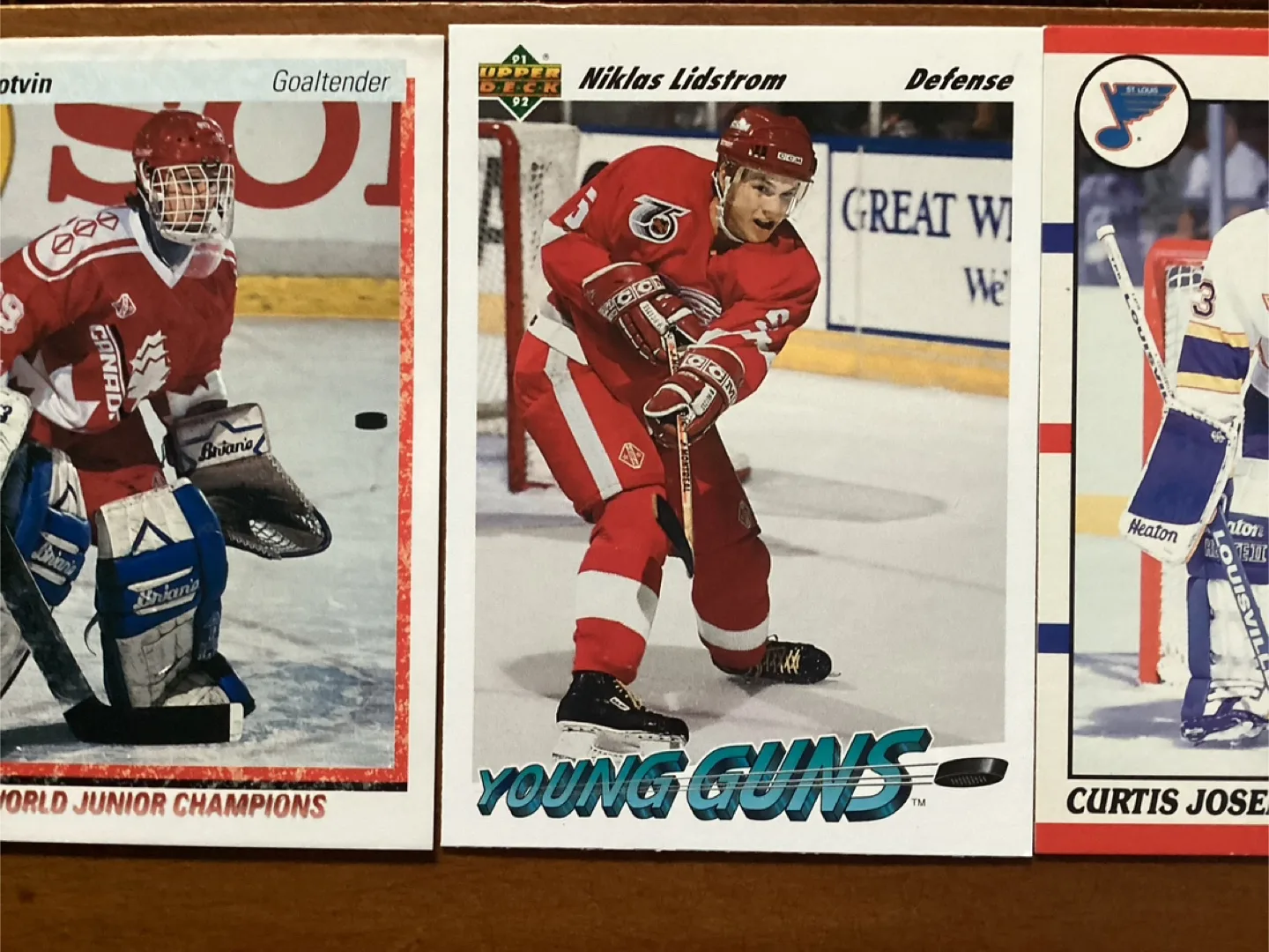 Felix Potvin #458, Niklas Lidstrom #587 & Curtis Joseph #151 image indicator(3)