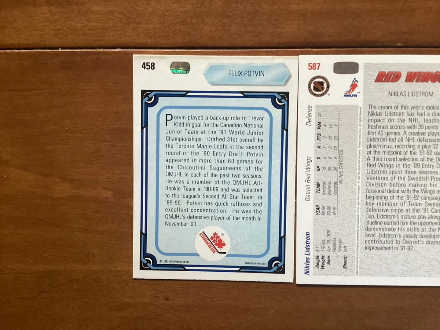 Felix Potvin #458, Niklas Lidstrom #587 & Curtis Joseph #151 image indicator(6)