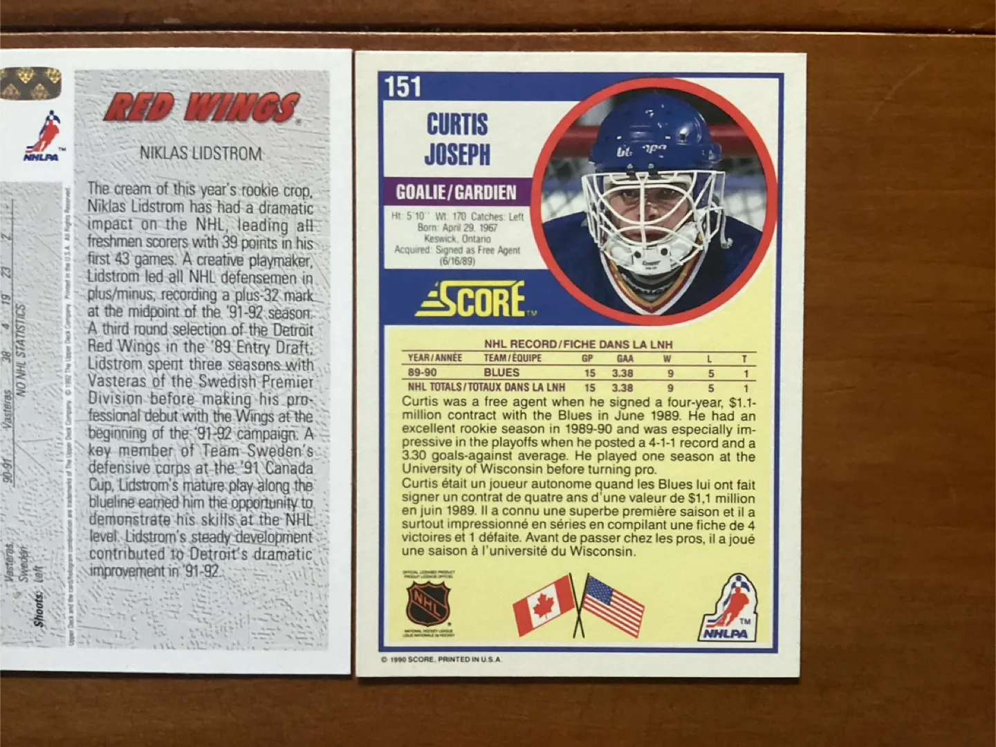 Felix Potvin #458, Niklas Lidstrom #587 & Curtis Joseph #151 image indicator(8)