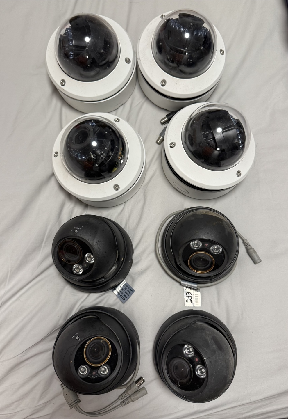 Security Dome Cameras - White & Black
