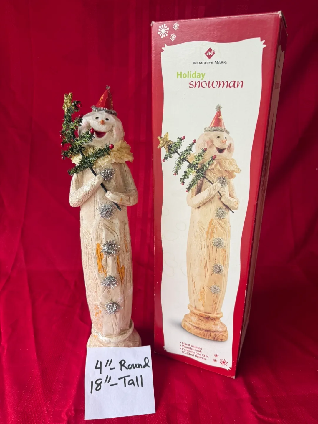 Member's Mark Holiday Snowman Figurine - 18" Tall thumbnail