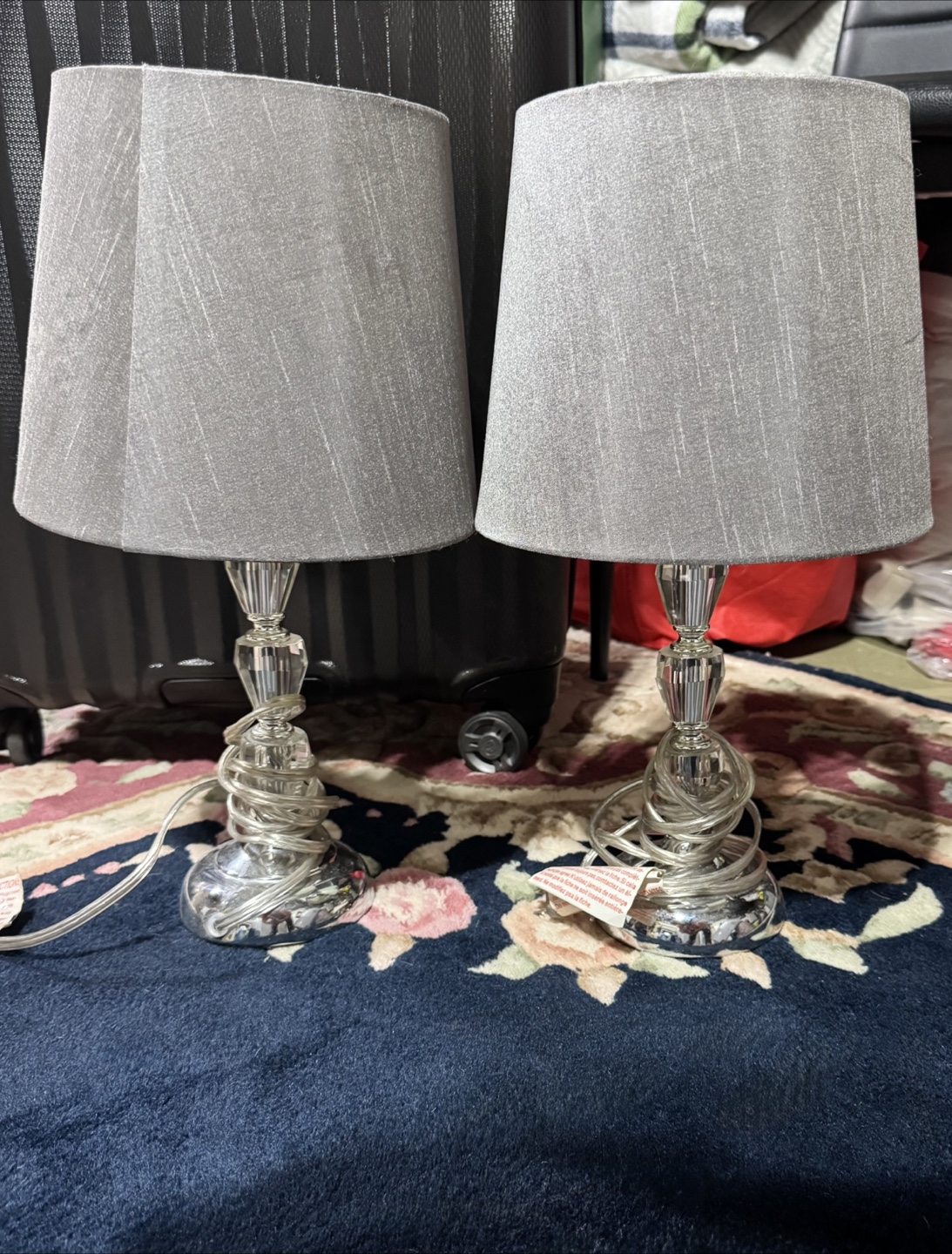 Pair of Grey Lamps