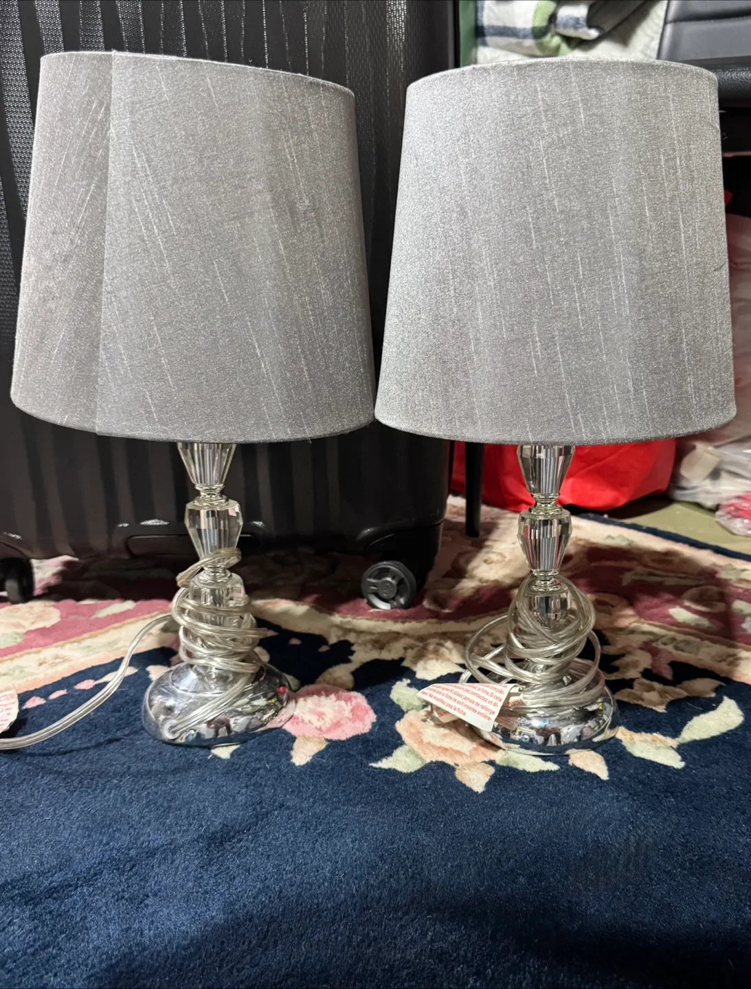 Pair of Grey Lamps thumbnail