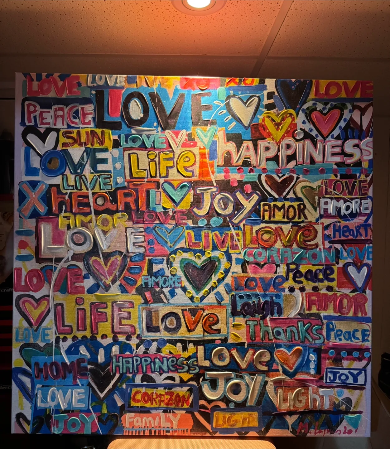 Inspirational 'Love & Life' Art Piece thumbnail