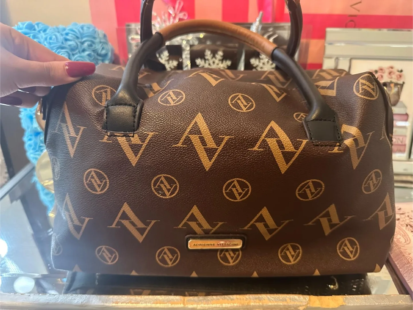 Adrienne Vittadini Handbag Chocolate/Black image indicator(2)