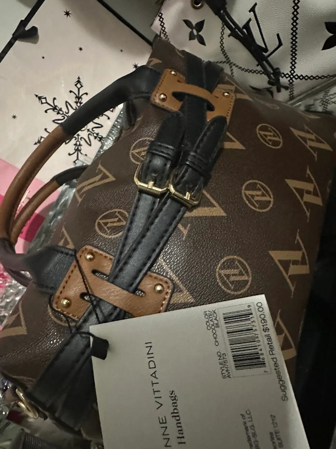 Adrienne Vittadini Handbag Chocolate/Black thumbnail