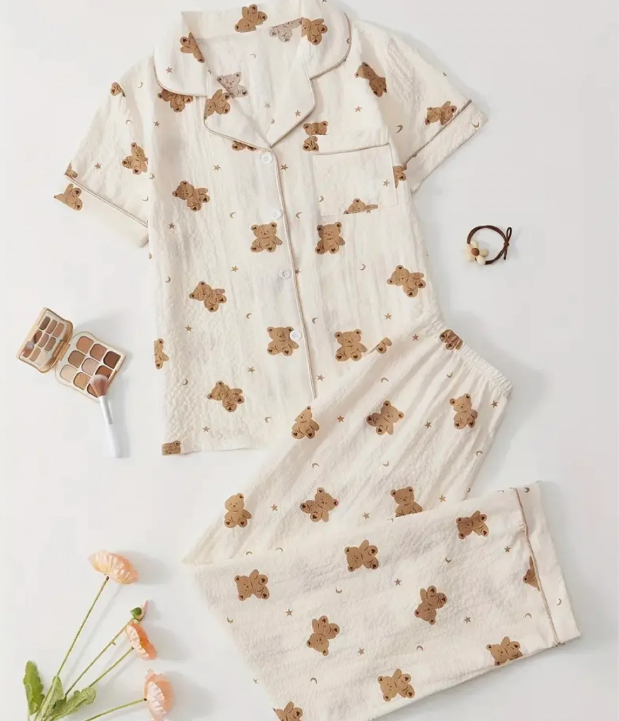 Teddy Bear Print Pajama Set thumbnail