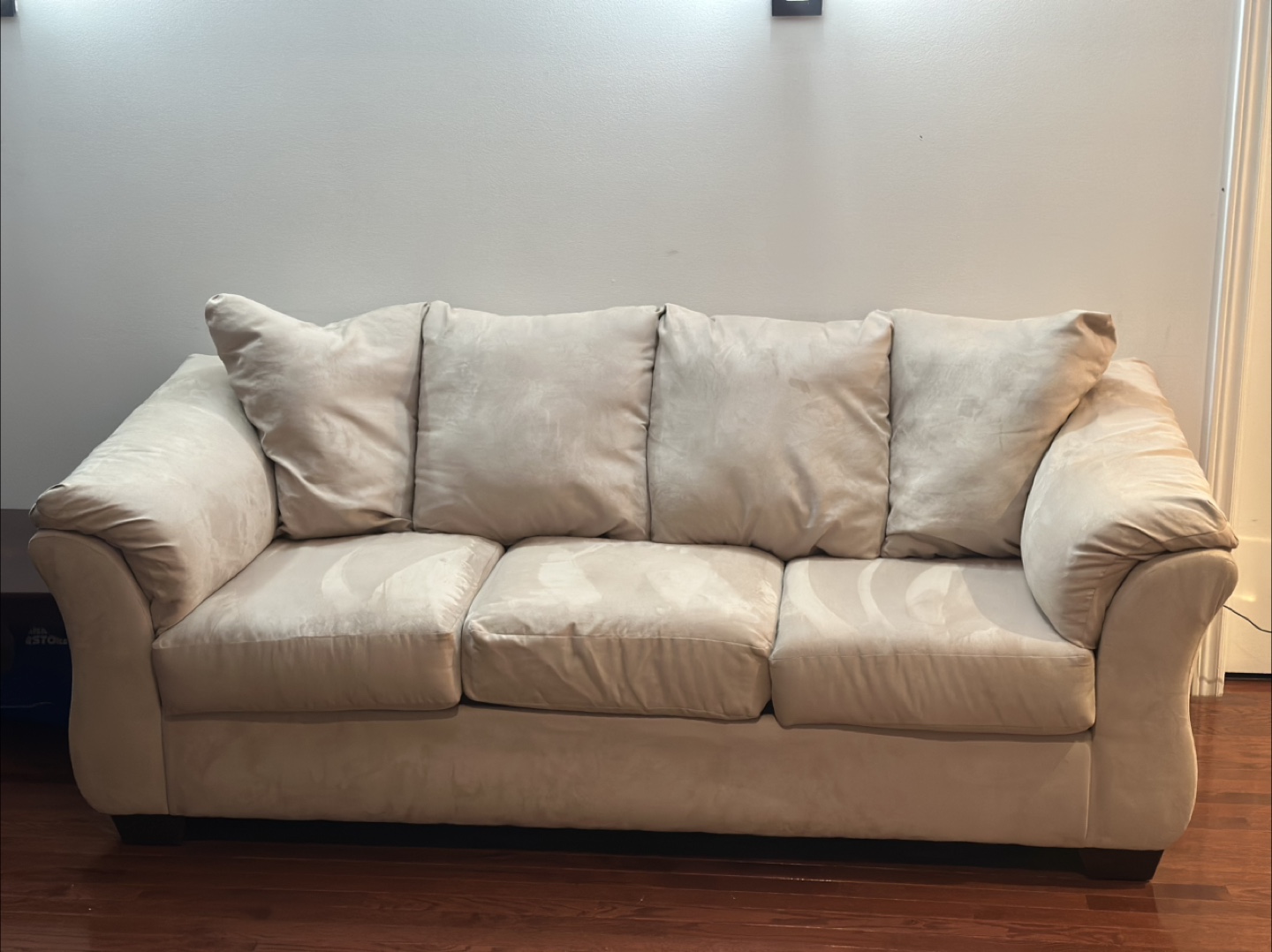 Beige Sofa and Loveseat Set