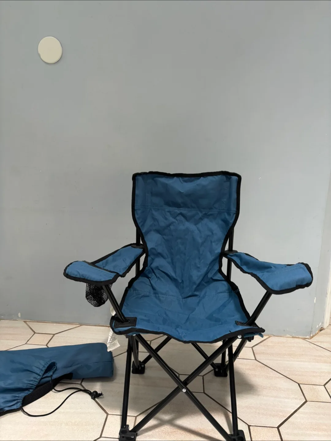 🧡Blue Folding Camp Chair with Carry Bag thumbnail