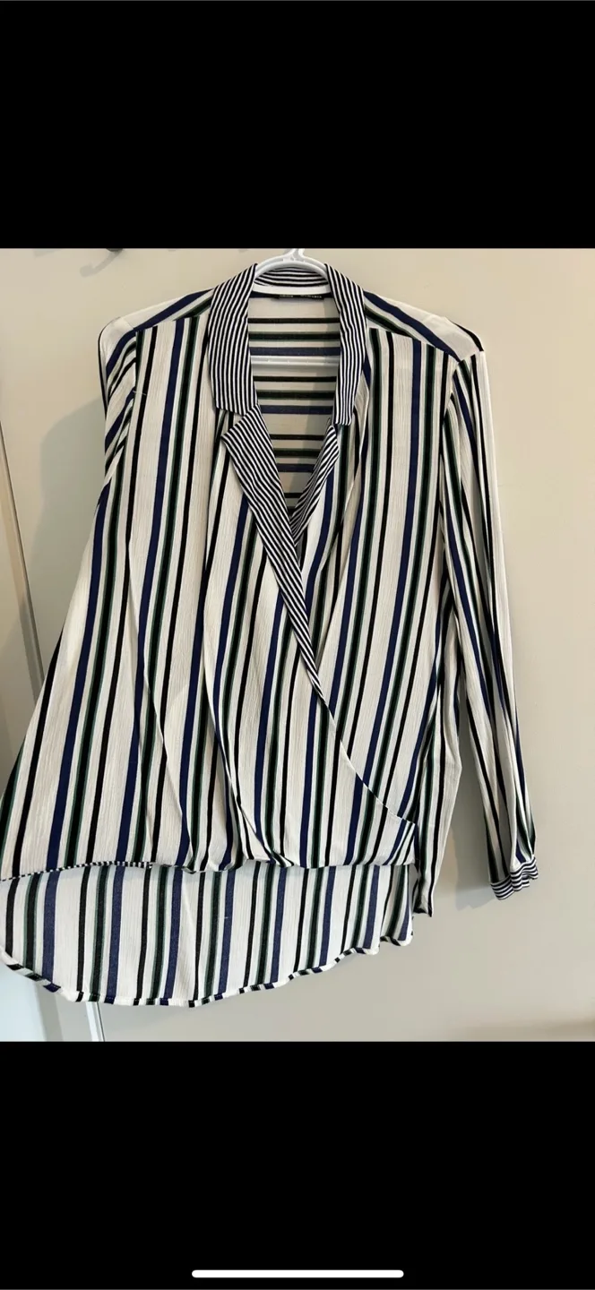 Zara Striped Blouse - Size L thumbnail