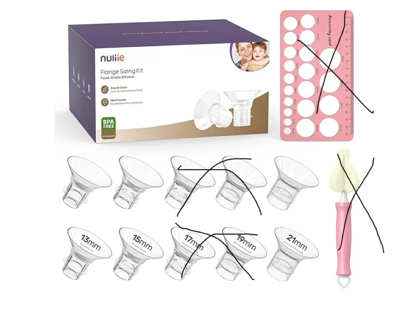 Nuliie Flange Sizing Kit - Food-Grade Silicone thumbnail