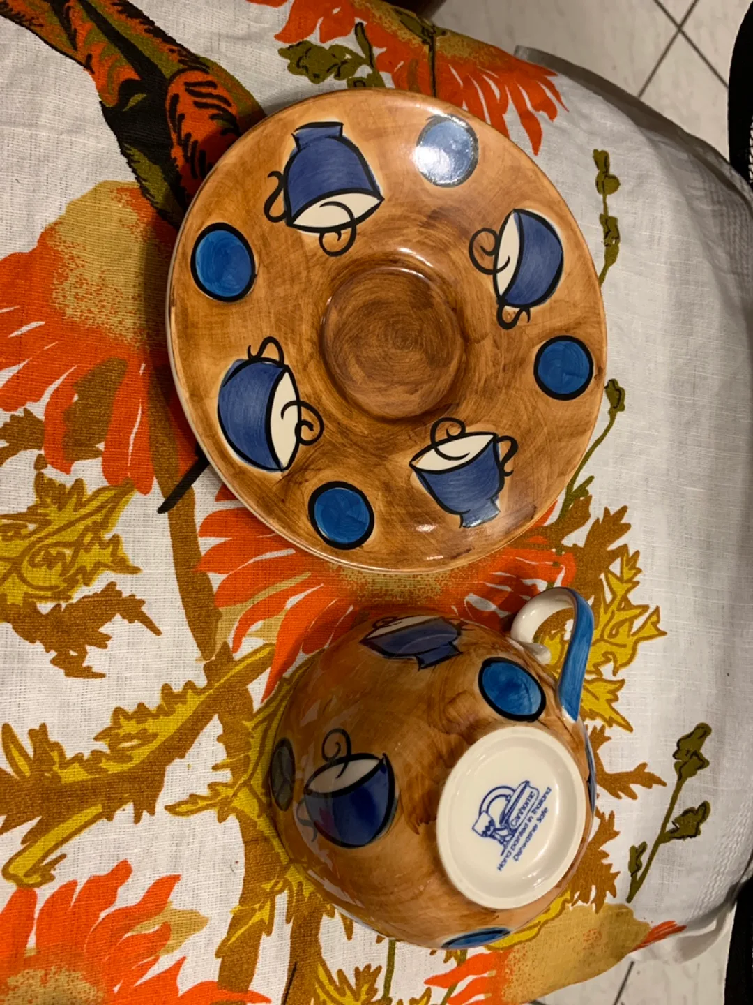 Carlton Ware Hand Painted Tea Cup & Saucer thumbnail