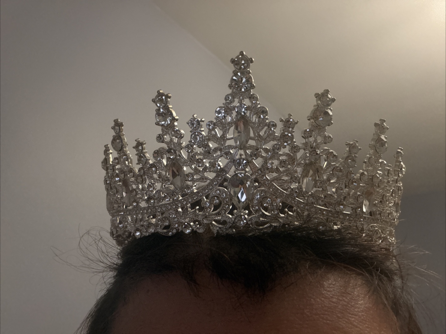 Silver Rhinestone Crown - photo 2