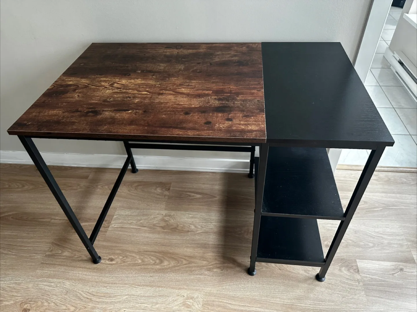 Two-Tone Desk with Shelves thumbnail