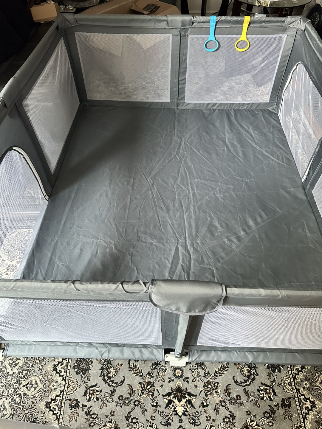 Grey Baby Playpen - Safe & Breathable - photo 3