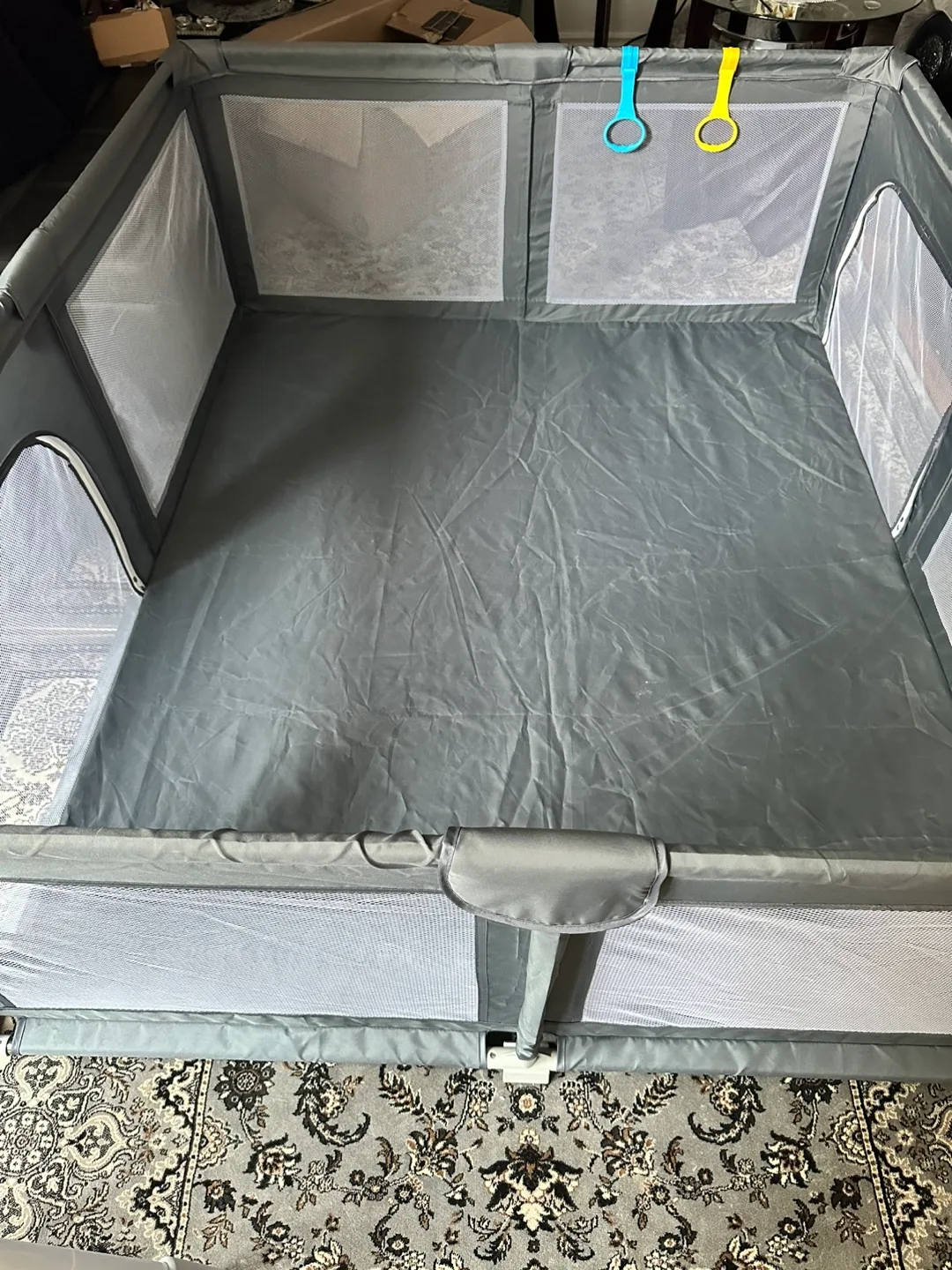 Grey Baby Playpen - Safe & Breathable image indicator(3)