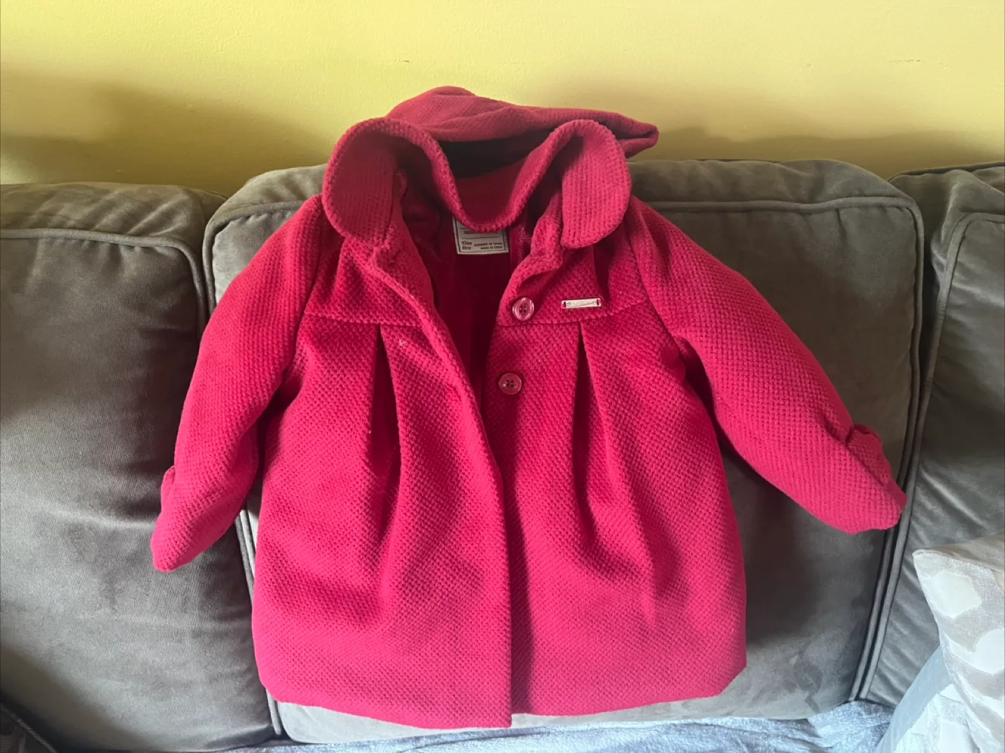 Girl's Red Coat Size 18 months thumbnail