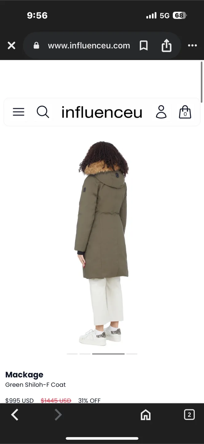 Mackage Green Shiloh-F Coat thumbnail