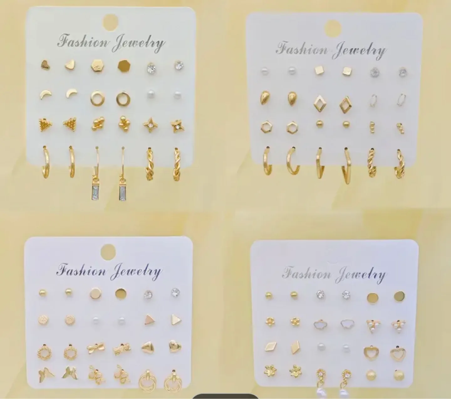 Fashion Jewelry Earring Set - Gold Tone thumbnail