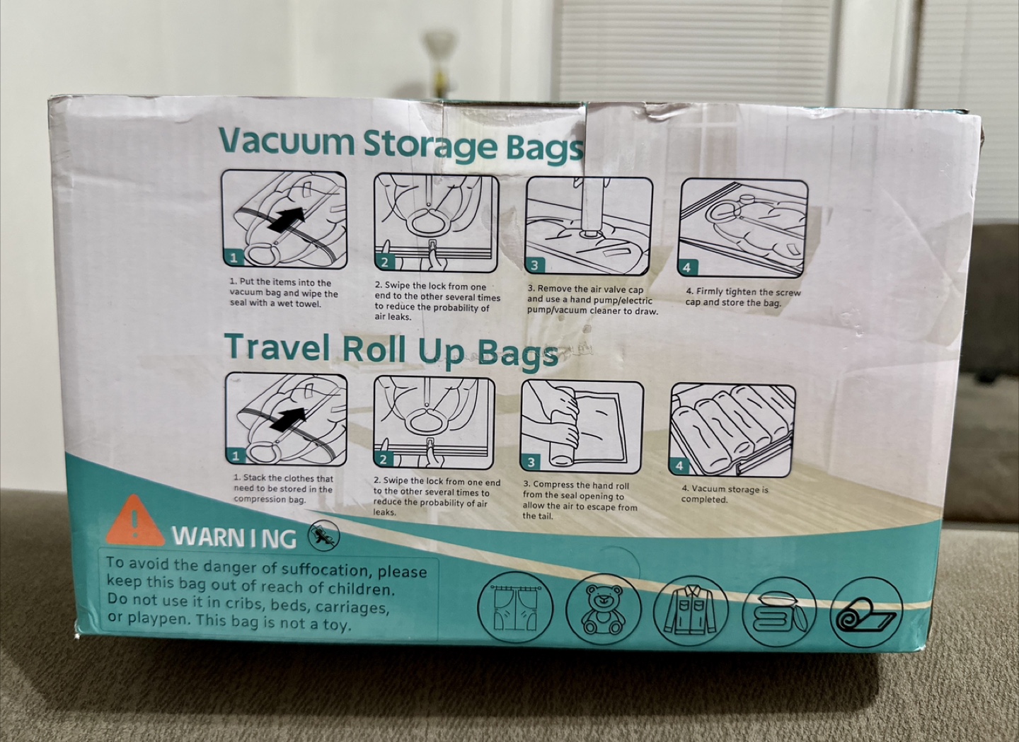 Newunisi Vacuum Storage Bags 20 Pack w/ Hand Pump - photo 2