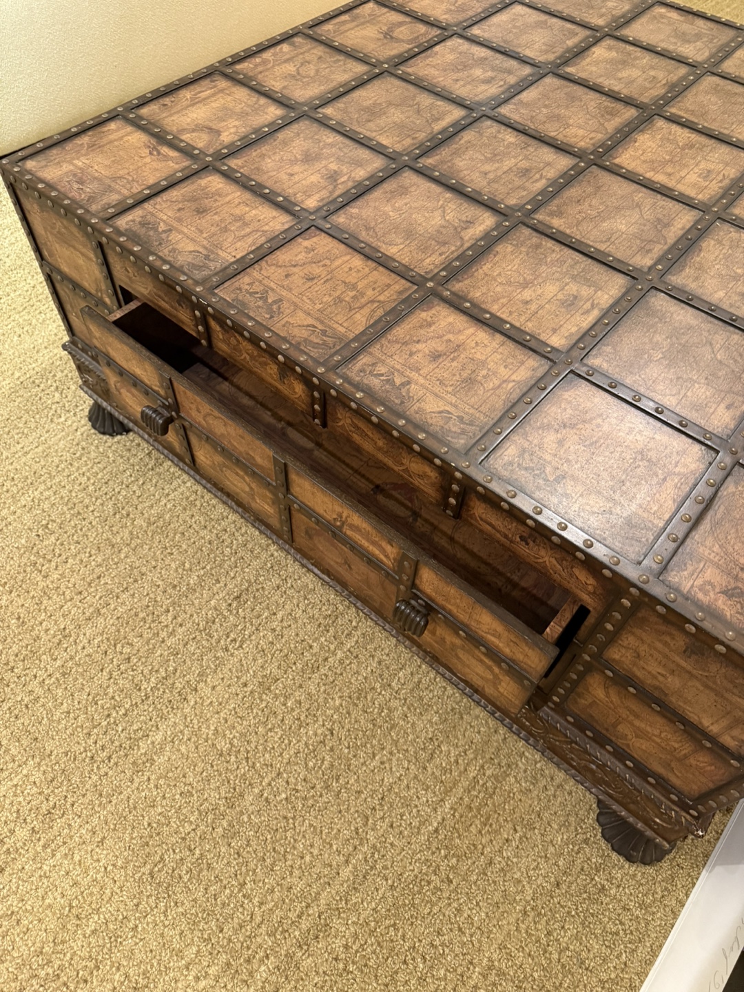 Unique Wooden Coffee Table with Storage - photo 2