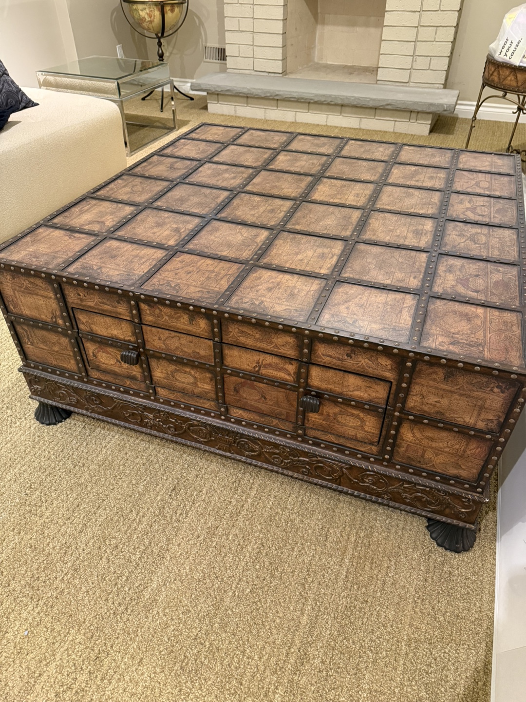 Unique Wooden Coffee Table with Storage