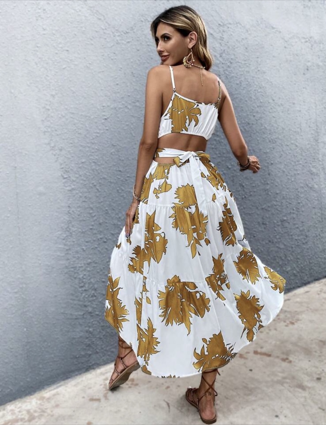 Floral Print Two-Piece Dress - photo 2