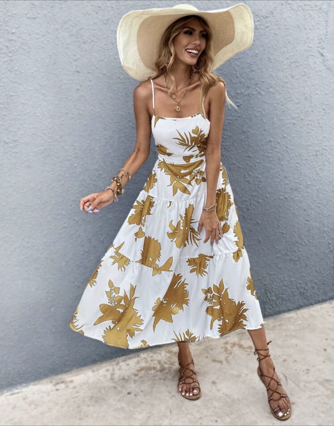 Floral Print Two-Piece Dress