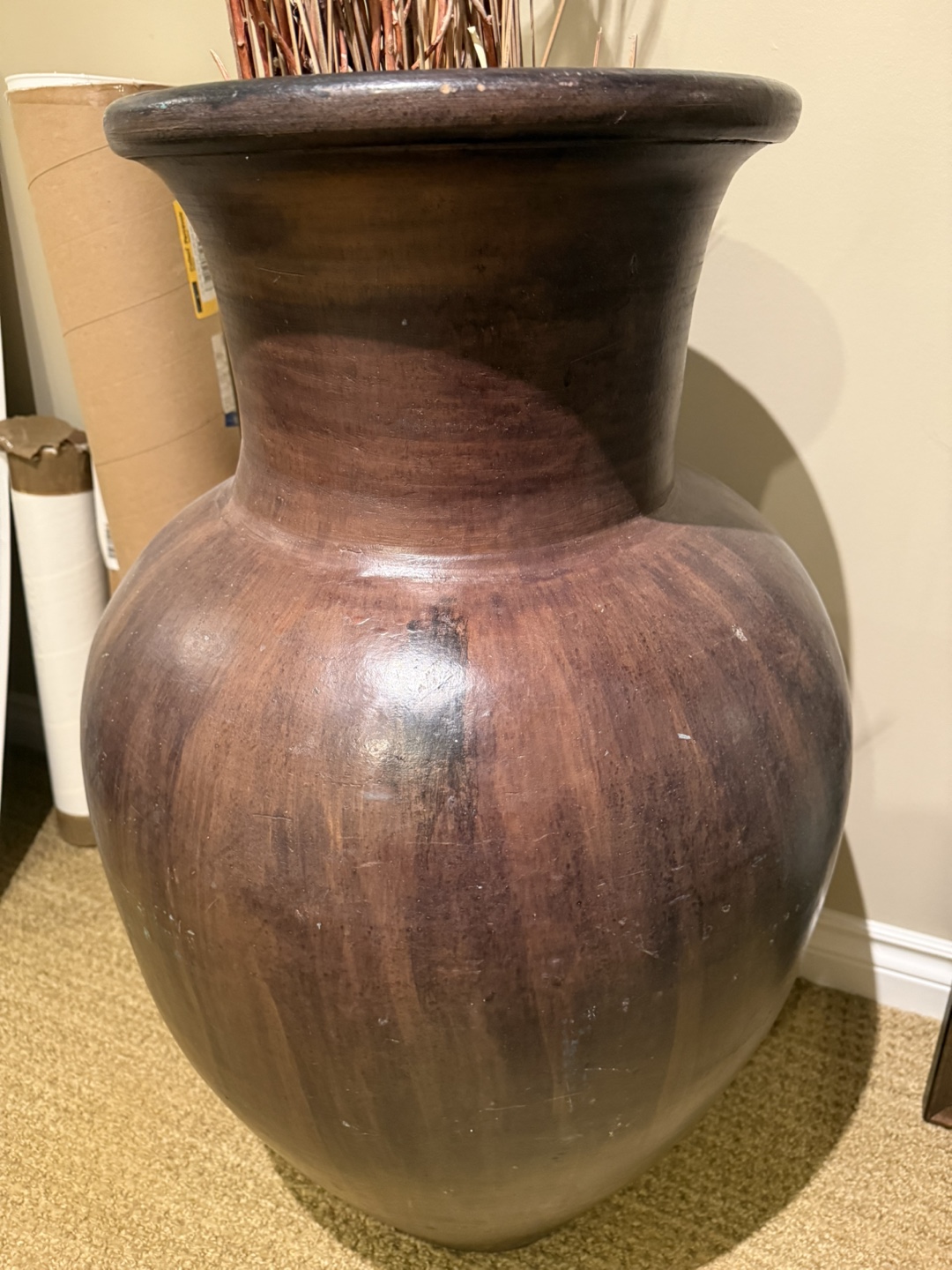 Large Brown Decorative Vase