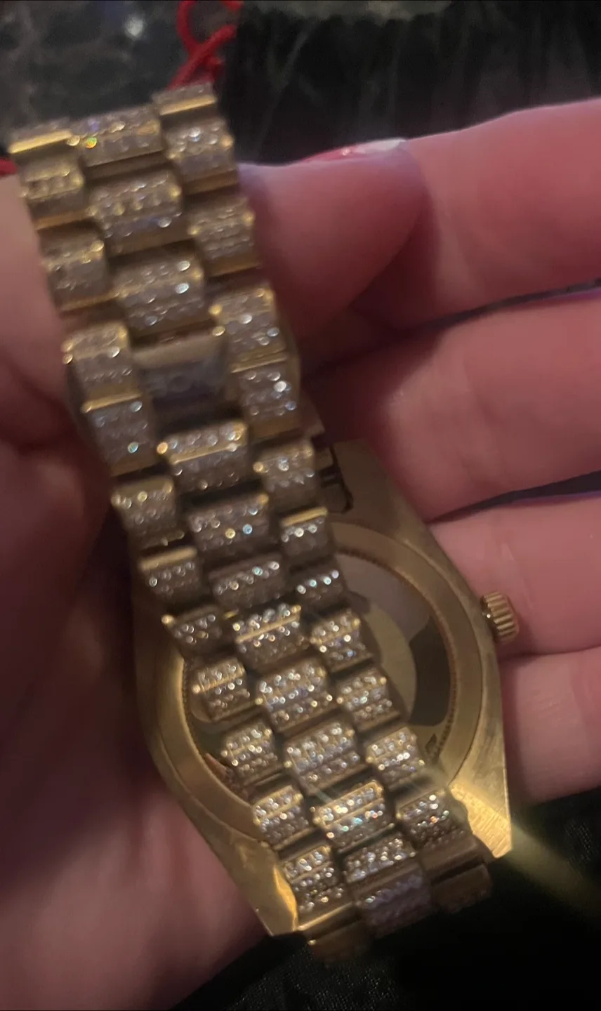 Gold plated bling Watch image indicator(4)