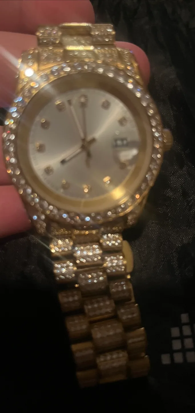 Gold plated bling Watch image indicator(3)