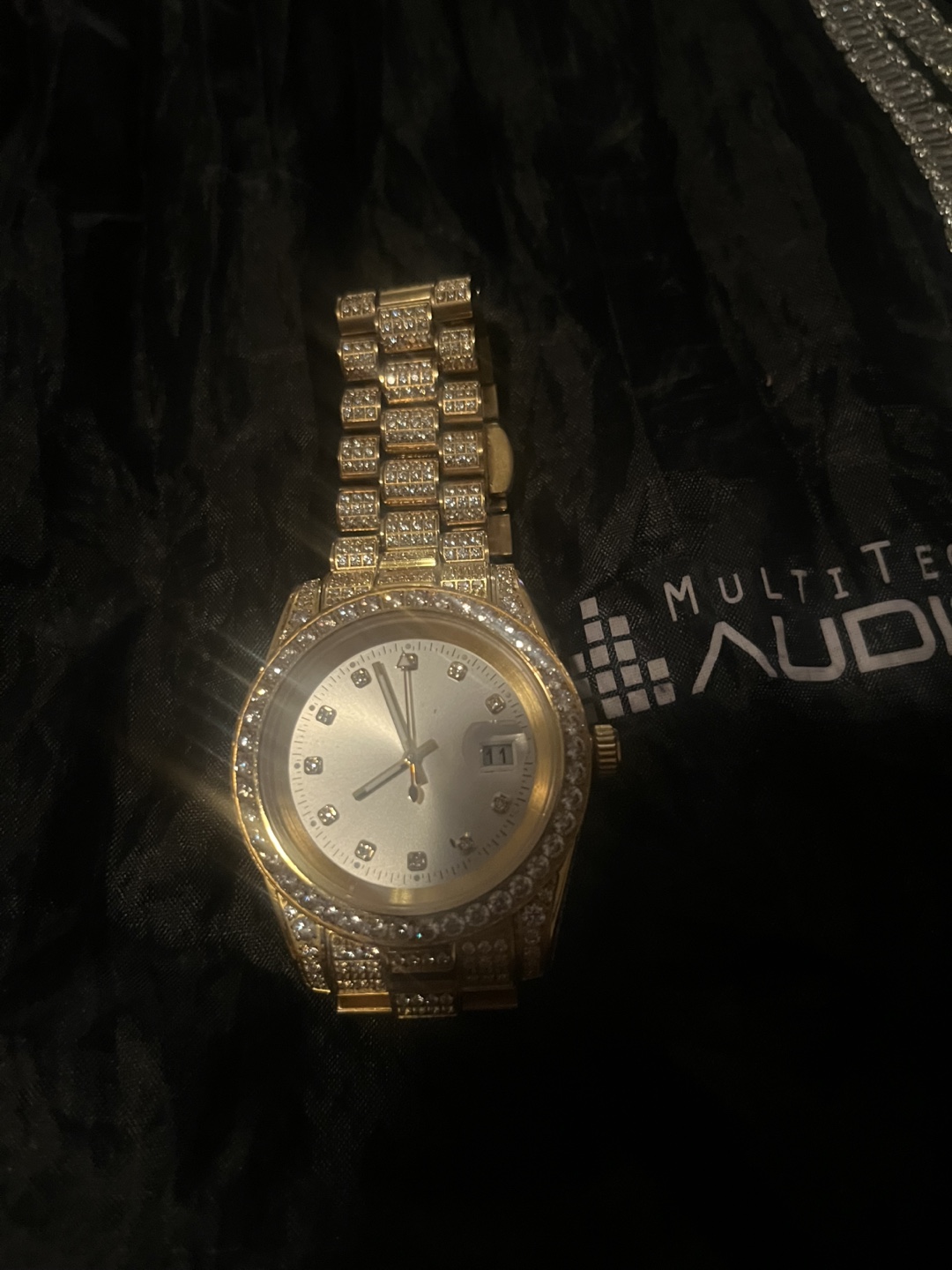 Gold plated bling Watch