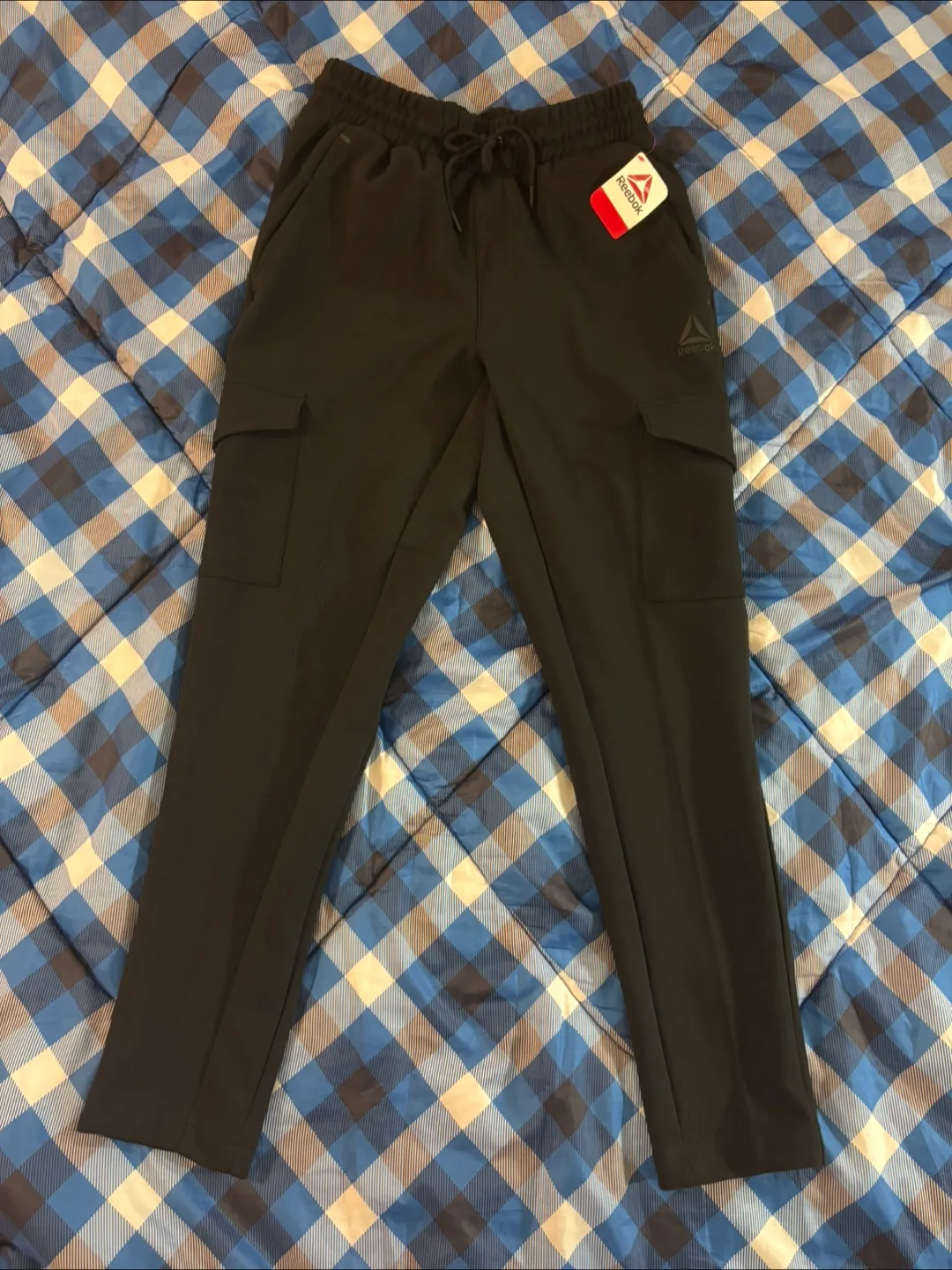 New Reebok Black Cargo Pants