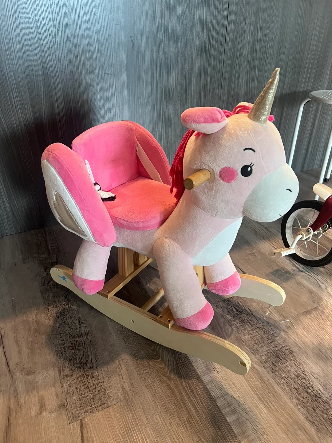 Labebe Pink Unicorn Rocking Horse - Like New!