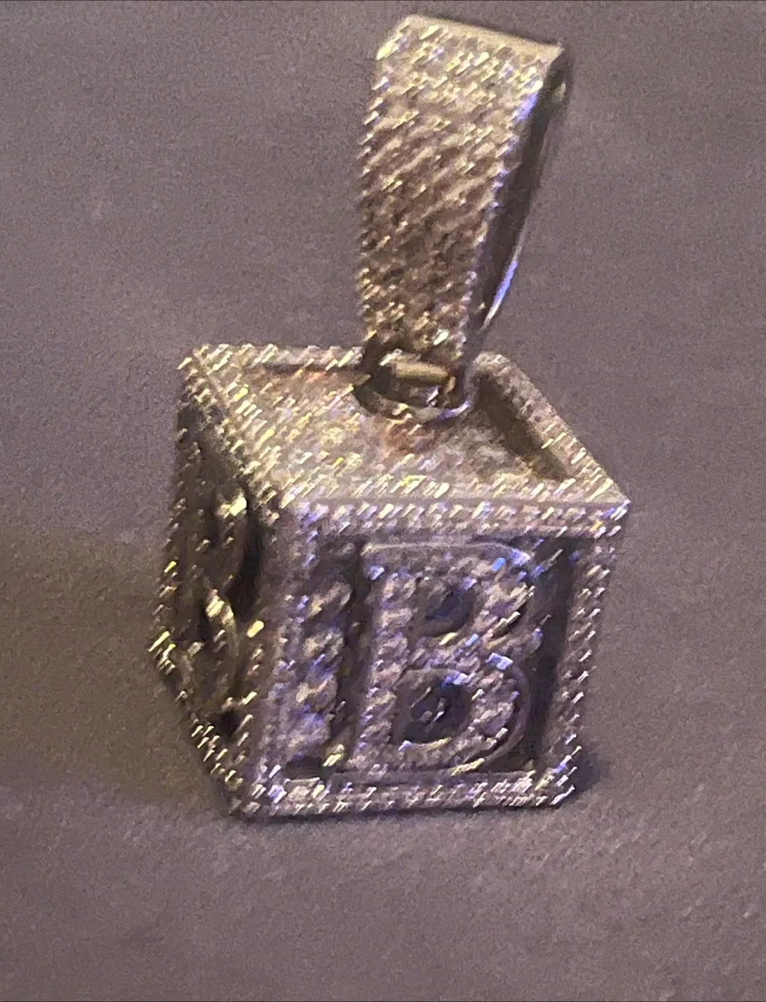 Letter B bling  Pendant thumbnail