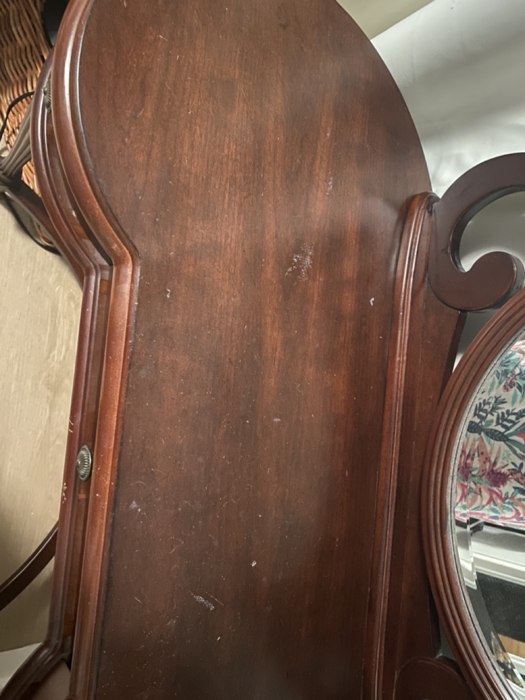 Antique Vanity Table with Mirror - photo 3