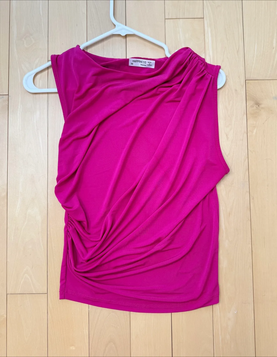 Fuchsia Ruched Top - Size Small/Medium thumbnail