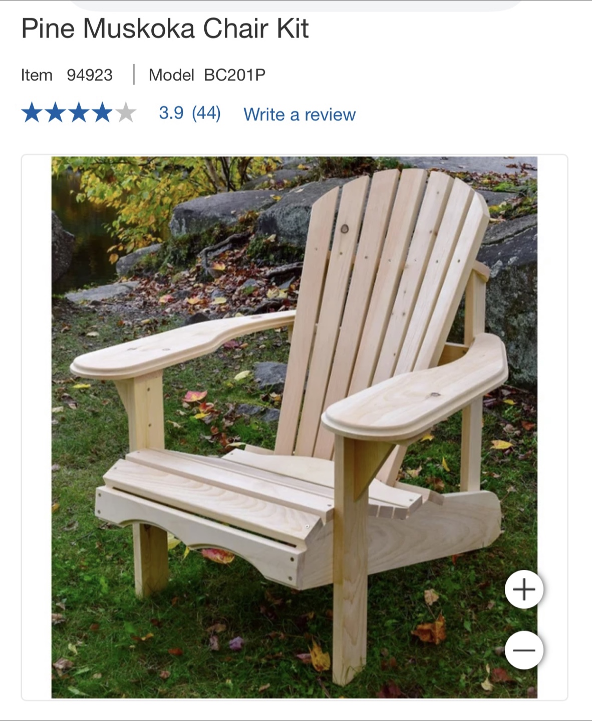 New Pine Muskoka Chair Kit - photo 3